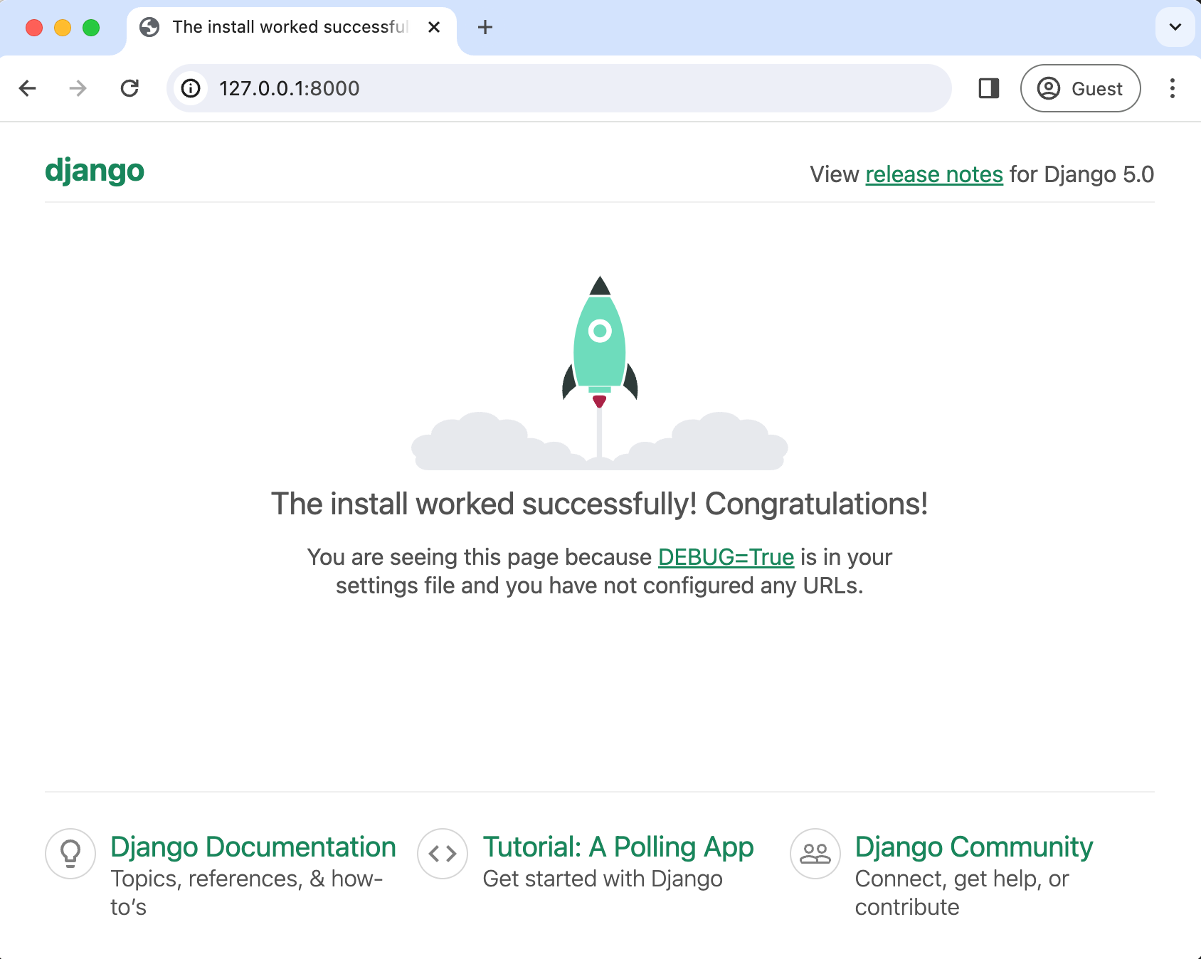 Django 欢迎页面